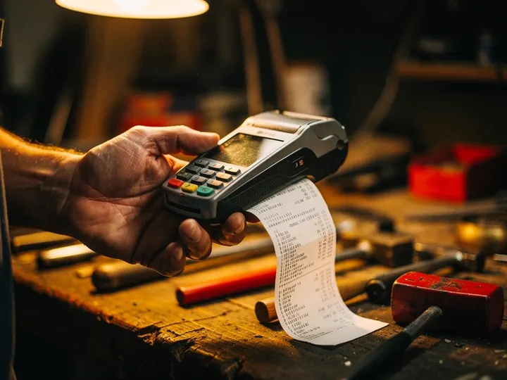 Encaissement sur place au terminal de paiement
